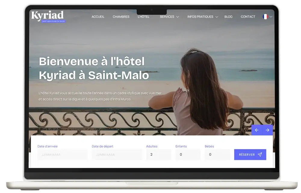 Site internet du Kyriad du Sillon à Saint-Malo