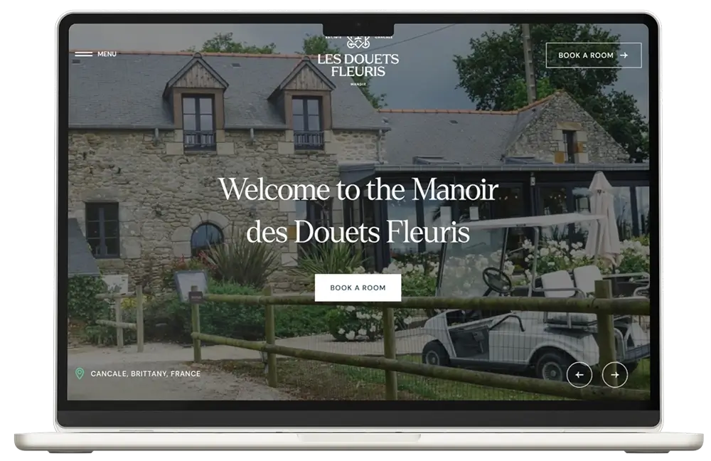 Site internet du Manoir des Douets Fleuris à Cancale