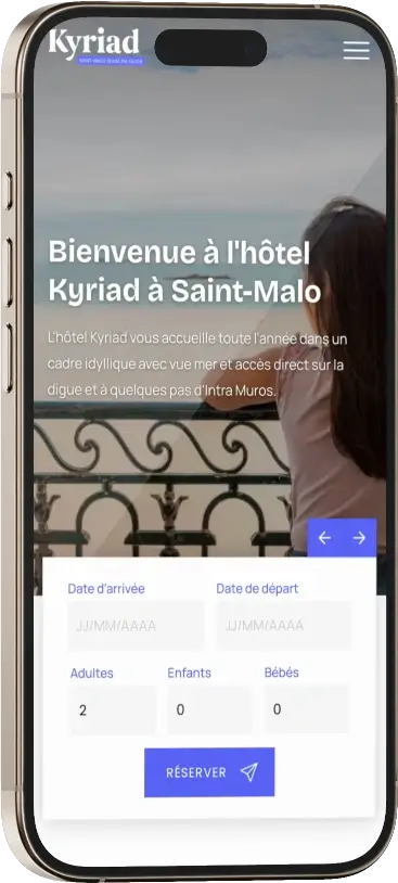 Site mobile hotel Kyriad Saint-Malo
