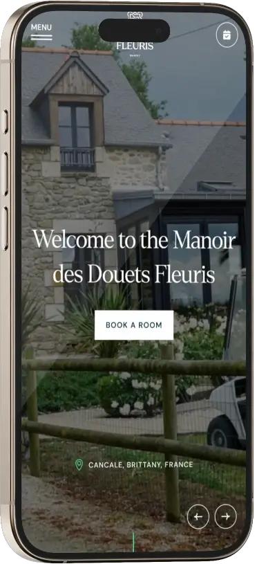 Version mobile du site du Manoir des Douets Fleuris