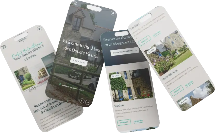 Responsive site hotel Manoir des Douets Fleuris