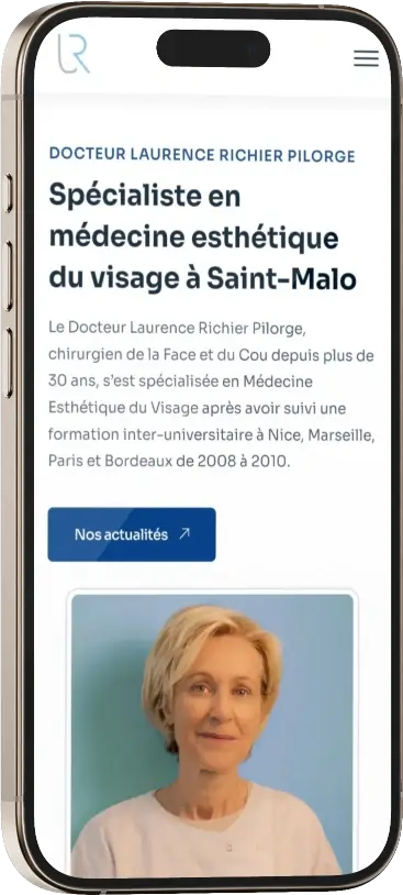 Version mobile du site web du Docteur Richier à Saint-Malo