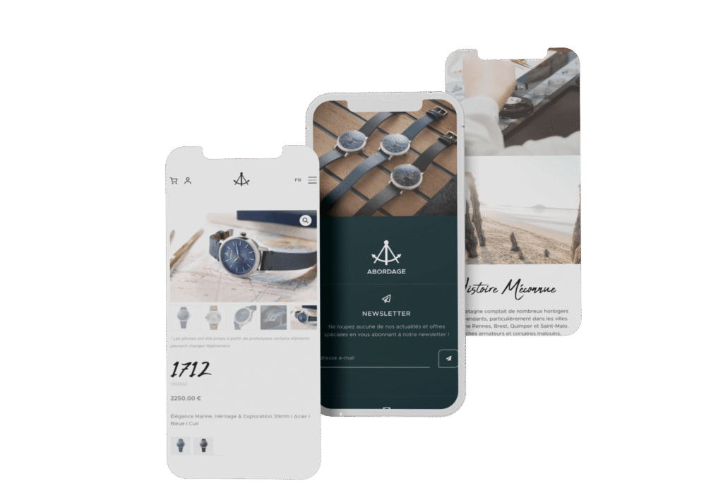 Un site internet optimisé SEO et responsive pour la marque horlogère Abordage